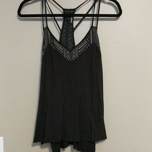Black strappy tank top